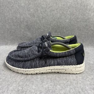 Hey Dude Shoes Youth 6 Wally Stretch Naval Speckle Slip On Comfort Walking NEW
